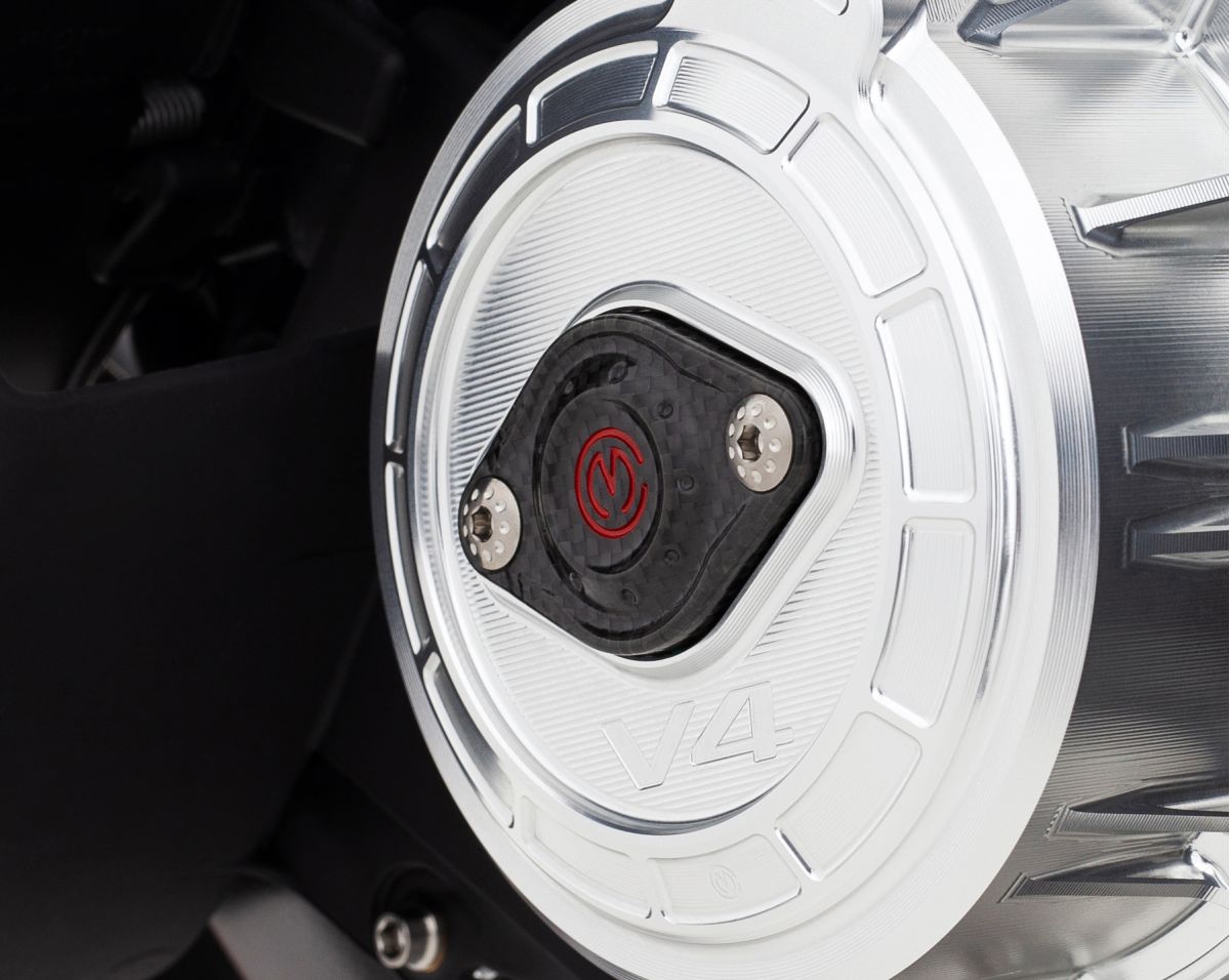 Motocorse Carbon Fiber Timing Inspection Cover for the Ducati Panigale / Streetfighter / Multistrada / Diavel V4 Motocorse Carbon Fiber Timing Inspection Cover for the Ducati Panigale / Streetfighter / Multistrada / Diavel V4